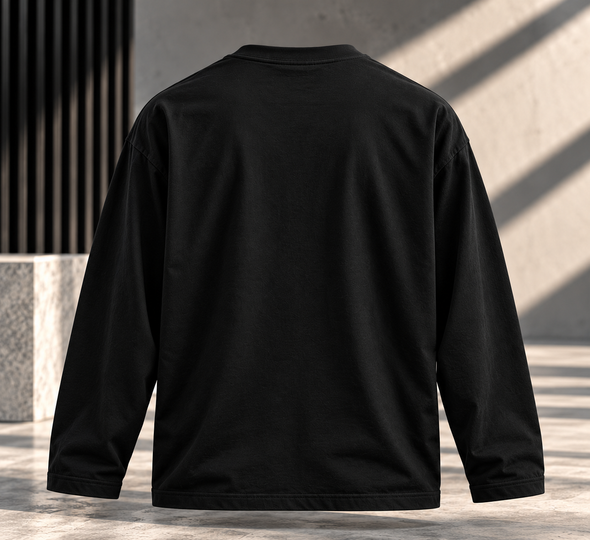 GRISFER men's black full sleeve T-shirt in a minimal studio