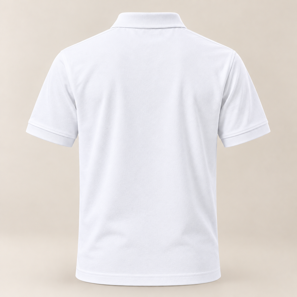 GRISFER white polo T-shirt back view