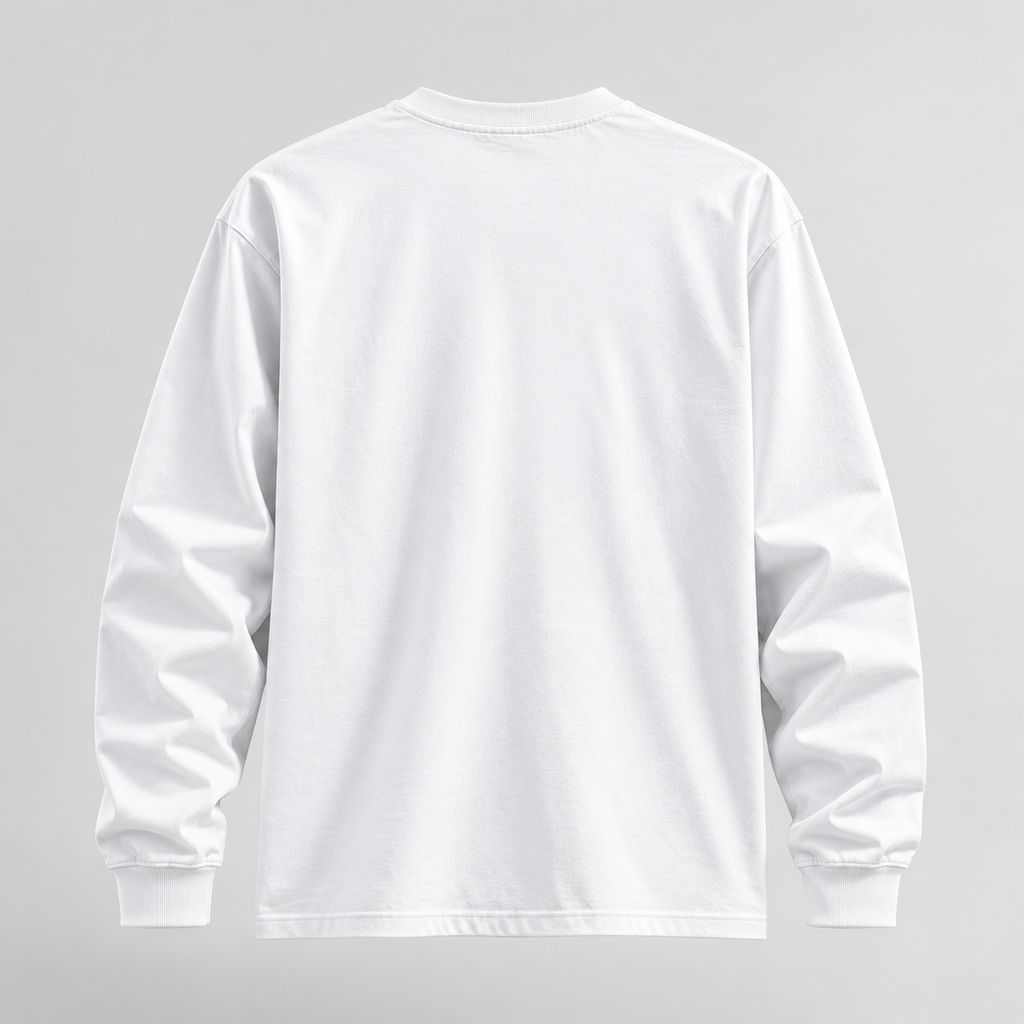 GRISFER white full sleeve T-shirt back view
