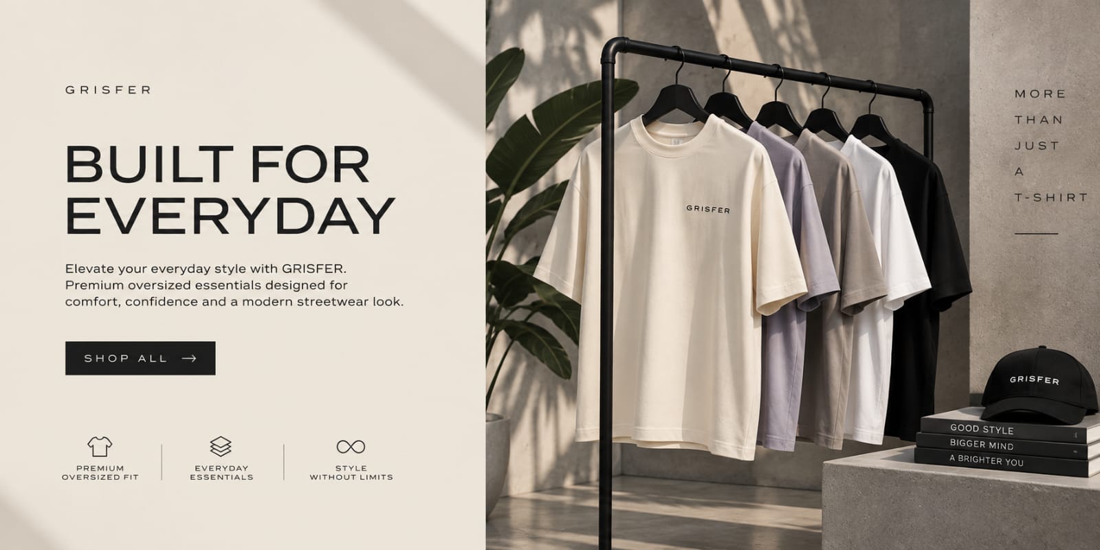 GRISFER oversized T-shirt for everyday wear